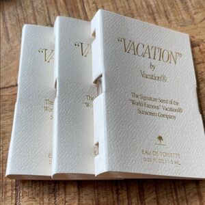 NEW‎ 3 Carded Vial Samples of VACATION by Vacation 1.5 ml each